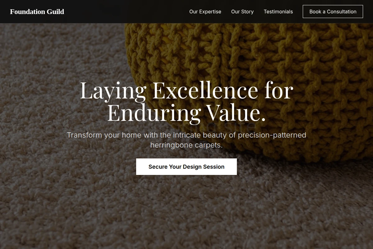 Herringbone Carpet Installation